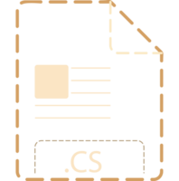 Cs File Icon Deep Rounded Outline png