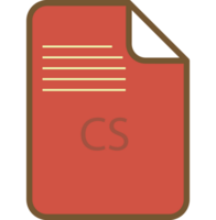 Cs File Icon Fill And Outline Rounded Corners png