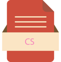 Cs File Icon With Color And Rounded Corners And Folded Doc png