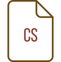 Cs File Icon Fill Rounded Corners Bold Outline png
