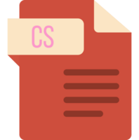 Cs File Icon With Dark Ciolor And Folded Doc png