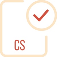 Cs File Icon With Checked Mark png