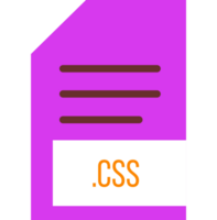 Css File Extension Icon Minimal Colro Fill png