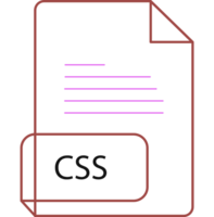 Css File Extension Icobn Crisp Corners Thick Outline png