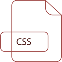 Css File Extension Icon Raw Thicker Outline png