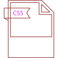 Css File Format Icon Black Outline And Light Color Text png