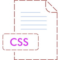 css Arquivo formato ícone arredondado tracejadas esboço png