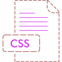 Css File Format Icon Rounded Outline png