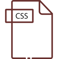 Css File Format Minimal Icon With Black Outline png