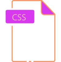Css File Format Minimal Icon Outline png