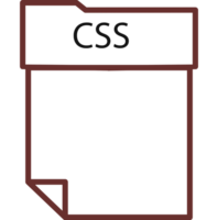 Css File Format Minimal Icon With Thick Outline png