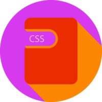 Css File Icon Black Shadow With Rounded Corners In Circular Shape png