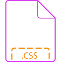 Css File Icon Deep Rounded Outline png
