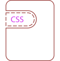 Css File Icon Thick Black Outline png