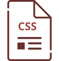 Css File Icon Minimal Outline With Symbols png