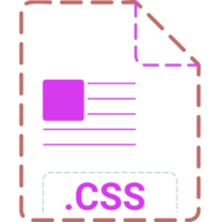 Css File Icon Minsk Dashed Rounded Outline png