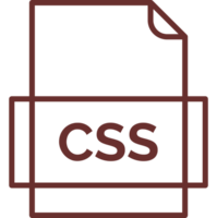 Css File Icon Thick Outline Rounded Corners png