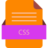 Css File Icon With Color And Rounded Corners And Folded Doc png
