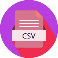 Csv File Icon With Black Shadow png