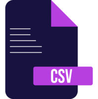 Csv File Extension Icon Color Fill Rounded Corners Inside Transparent png