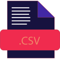 Csv File Extension Icon Fill And Bebes Writting png