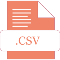 Csv File Extension Icon Fill With Minimal Colors png