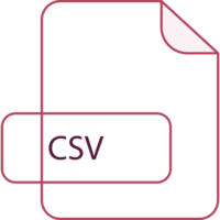 Csv File Extension Icon Raw Thicker Outline png