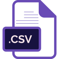 Csv File Extension Icon Little Dot And Color Fill png