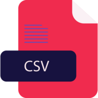 Csv File Extension Rounded Lines And Shape png