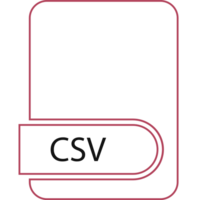 Csv File Format Icon Black Outline And Light Color png