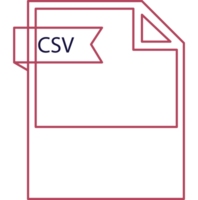 A file with the word csv on it png