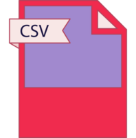 The csv file icon png