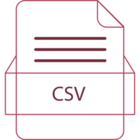 A box with the word csv on it png