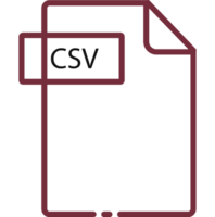 The csv file icon is shown on a black background png