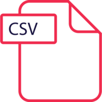 A file with the csv logo on it png