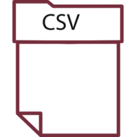 A file folder with the word csv on it png