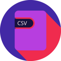 Csv File Icon Black Shadow With Rounded Corners In Circular Shape png