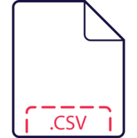 Csv File Icon Deep Rounded Outline png