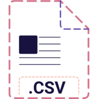 Csv File Icon Minsk Dashed Rounded Outline png