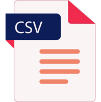 Csv File Icon With Folded Style Document png
