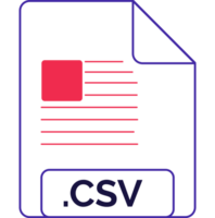Csv File Icon Little Lines Outline png