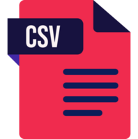 Csv File Icon With Dark Ciolor And Folded Doc png
