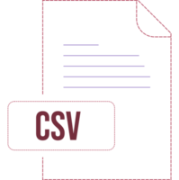 Csv Icon Black Dashed Outline V1 png