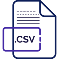Csv Fille Extension Icon Fiill And Outline png