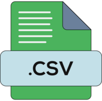 Csv File Extension Icon Malachite Fill V1 png