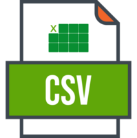 Csv File Icon Fill And Outline Crisp Corners png
