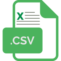 Csv File Extension Icon Malachite Fill Rounded Corners png
