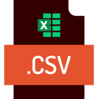 Csv File Icon Fill Crisp Corners With Doted Lines png