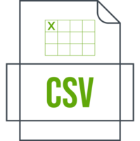Csv File Icon Crisp Thick Outline Sharp Corners png