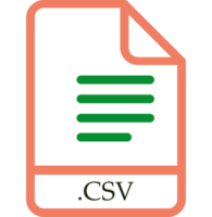 Csv File Minimal Icon With Symbol png